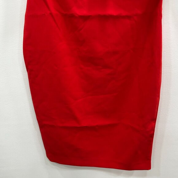 NWT Likely Red Driggs Dress Off-Shoulder Draped Bodycon Dress Size 8 - Picture 5 of 13